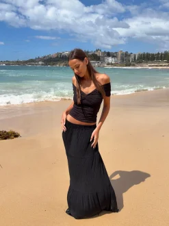 Abigail off shoulder top - Sort