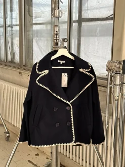 Adele jakke med stitchings - Navy