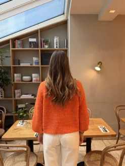 Aire striktrøje med turtleneck - Orange