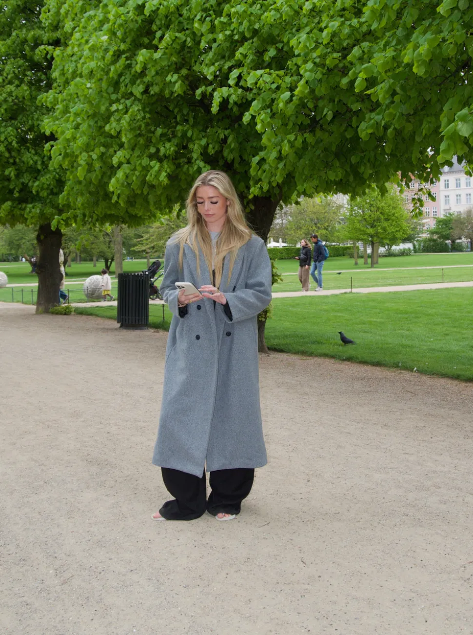Alva oversized frakke - Grå