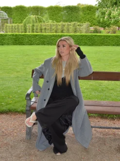 Alva oversized frakke - Grå
