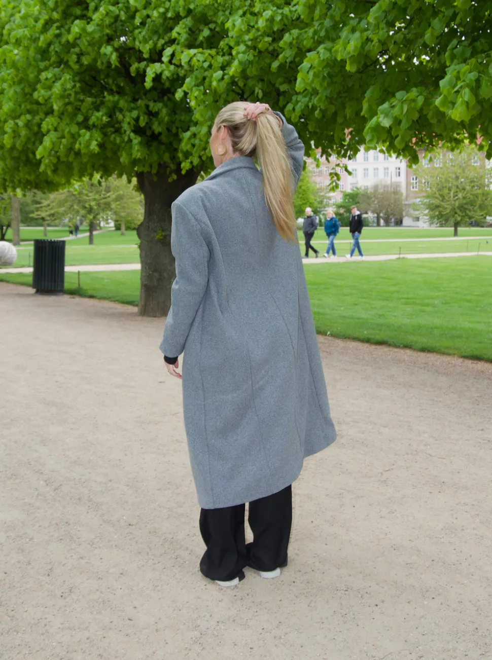 Alva oversized frakke - Grå