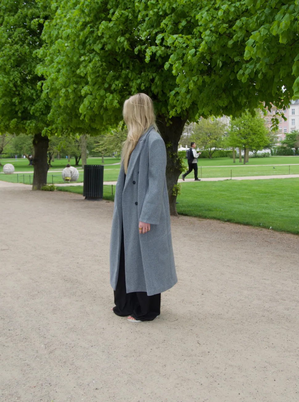 Alva oversized frakke - Grå