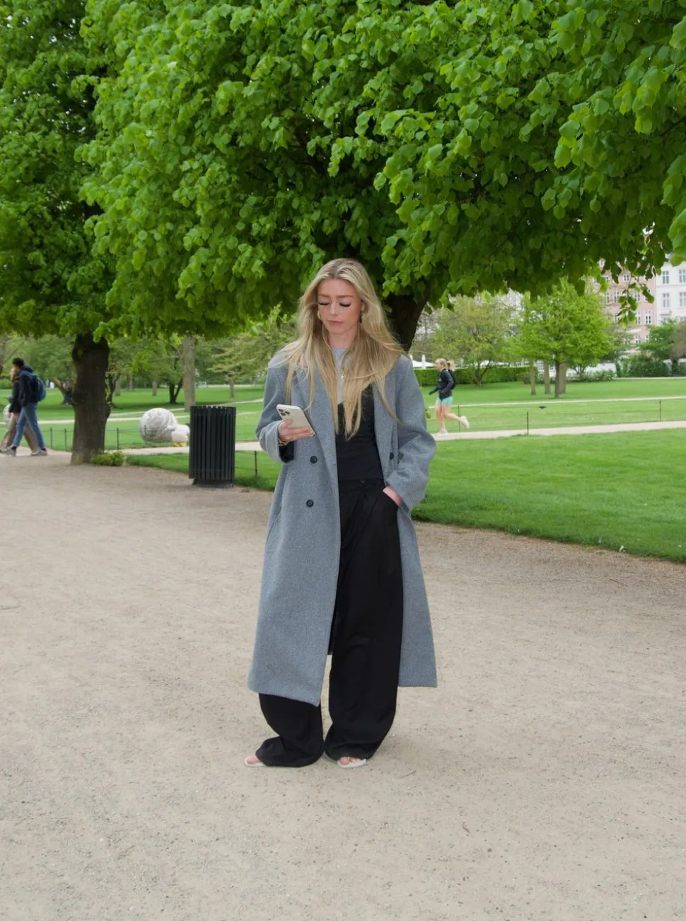 Alva oversized frakke - Grå