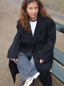 Alva oversized frakke - Sort