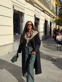 Alva oversized frakke - Sort