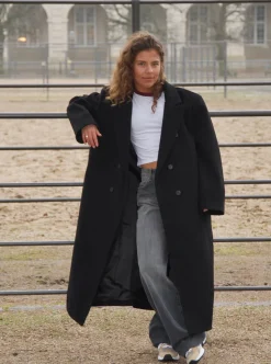 Alva oversized frakke - Sort