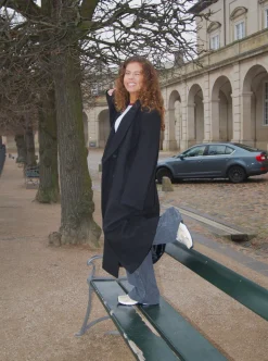 Alva oversized frakke - Sort