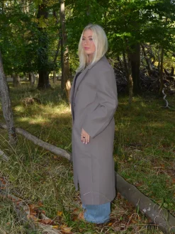 Alva oversized frakke - Taupe