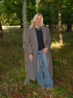 Alva oversized frakke - Taupe