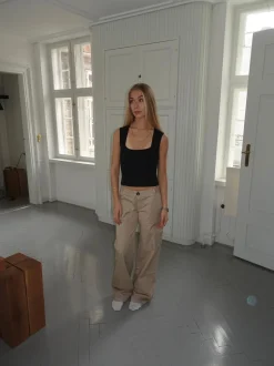 Ama lærredsbukser - Beige