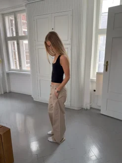 Ama lærredsbukser - Beige