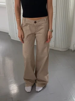 Ama lærredsbukser - Beige