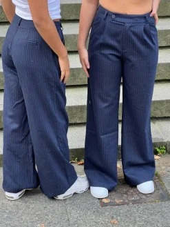 Amalia stribede bukser - navy