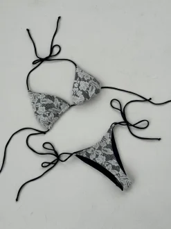 Amara blonde bikini - Navy/hvid
