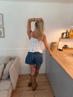 Amilie denimskort - Blå