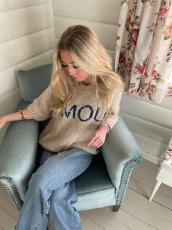 Amour striktrøje - Beige