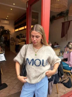 Amour striktrøje - Beige