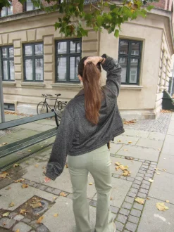 Ana herringbone bomberjakke - Brun