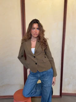 Anahita kort blazer - Kaki