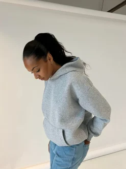 Anelise hoodie - Grå melange
