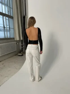 Anemon oversized jeans - Hvid