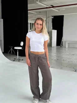 Angel hør bukser - brun