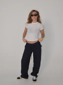 Angel hør bukser - navy