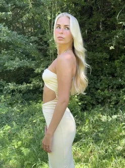 Ania maxikjole - Gul