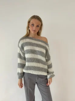 Anna Olympia striktrøje - Grå