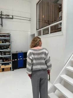 Anna Olympia striktrøje - Grå