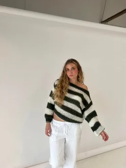 Anna Olympia striktrøje - Kaki