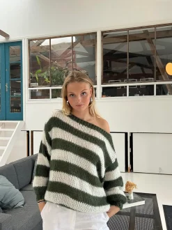 Anna Olympia striktrøje - Kaki