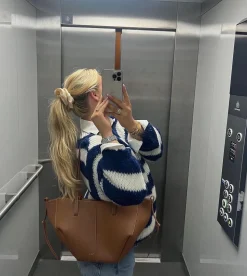 Anna Olympia striktrøje - Navy