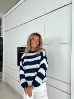 Anna Olympia striktrøje - Navy