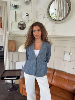 Annie denimblazer - Blå