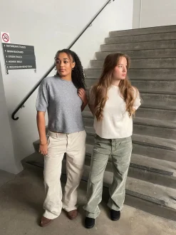 Arabella strikket t-shirt - Grå