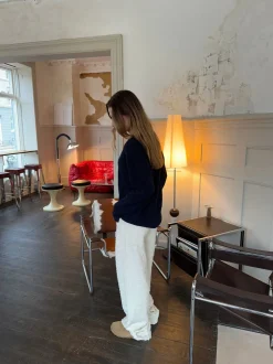 Ariana bukser med mønster - Off white