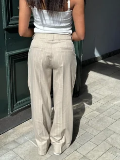 Arlette suit bukser - Beige stribet