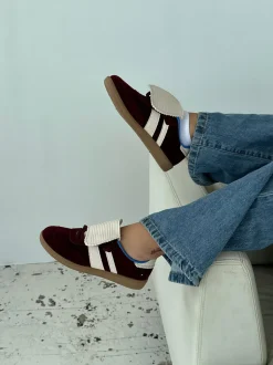 Astana sneakers med kappe - Vinrød