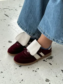 Astana sneakers med kappe - Vinrød