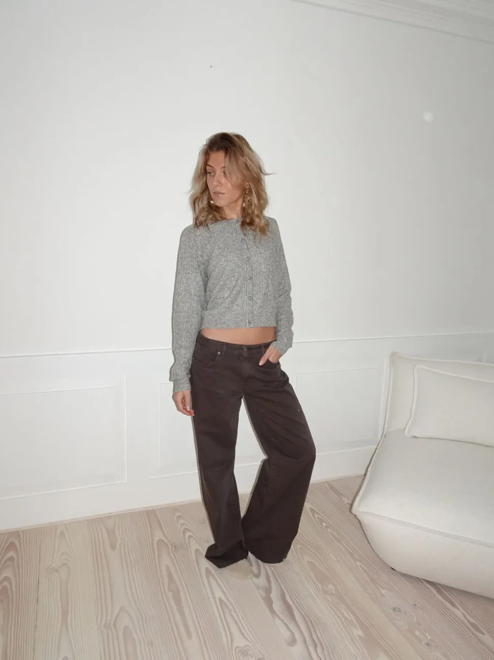 Audrey jeans - Mørkebrun