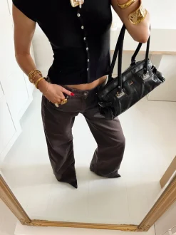 Audrey jeans - Mørkebrun