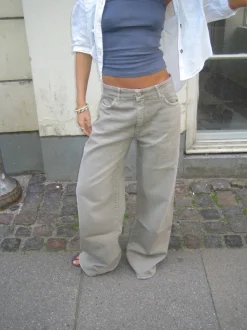 Audrey jeans - Sage grøn