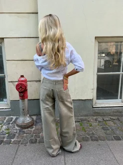 Audrey jeans - Sage grøn