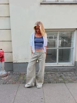 Audrey jeans - Sage grøn
