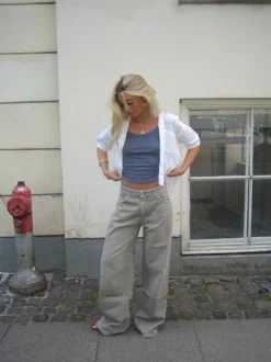 Audrey jeans - Sage grøn