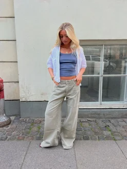 Audrey jeans - Sage grøn
