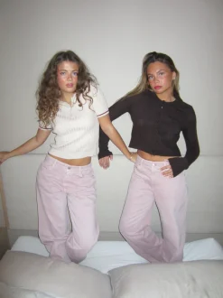 Audrey jeans - Støvet lyserød
