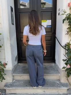 Audrine lavtaljede jeans - Blå